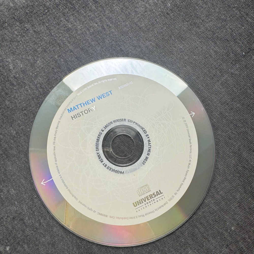 Matthew West History CD Single 2005 Universal‎ South Records B0003931-02